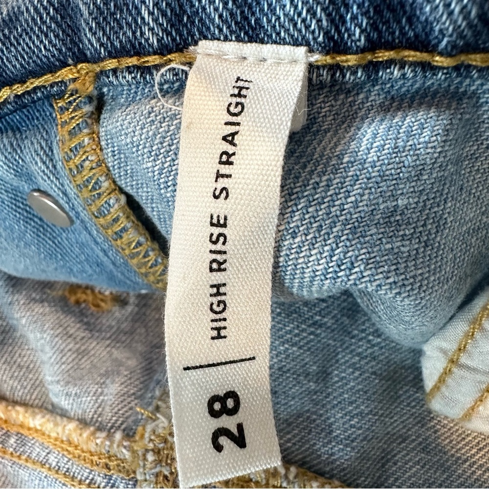 New Pacsun Jeans Women Size 28 Blue High Rise Straight Pockets Buttony Fly Denim - Picture 12 of 16